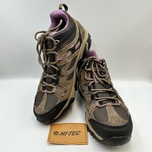 Hi Tec Apex Lite Hiking Boot Womens 9.5 Leather Mesh Waterproof Hi Top Comfort